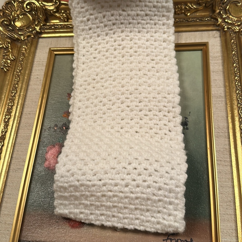 Cozy White Crochet Hat and Infinity Scarf Set - Picture 5 of 6